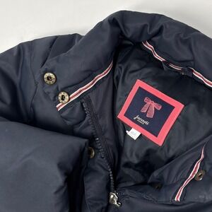 Jacadi Paris Girls Down Puffer Coat Navy Hooded Winter Jacket Size 8A